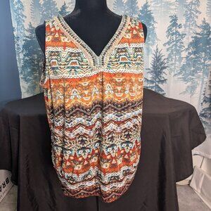 🧡 ALYX Boho Beaded Tank Top – Size Large Excellent Pre-Owned Condition